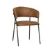 LABEL51 Eetkamerstoel Luuk - Cognac - Micro Suede - Black Frame-Eetkamerstoelen-LABEL51