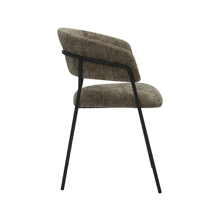 LABEL51 Eetkamerstoel Luuk - Hunter - Elite - Zwart Metalen Frame-Eetkamerstoelen-LABEL51
