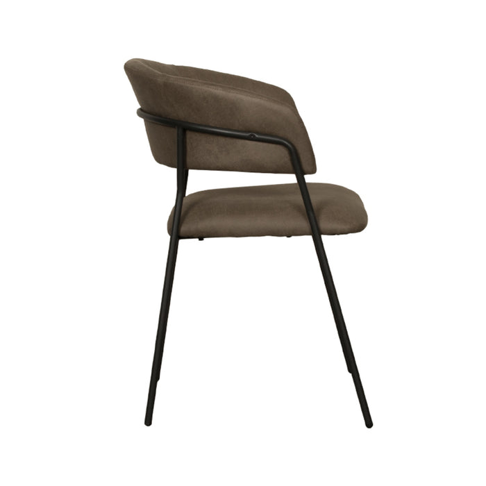 LABEL51 Eetkamerstoel Luuk - Moss - Micro Suede - Black Frame-Eetkamerstoelen-LABEL51