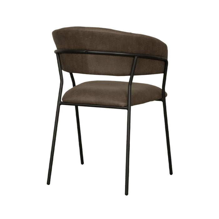 LABEL51 Eetkamerstoel Luuk - Moss - Micro Suede - Black Frame-Eetkamerstoelen-LABEL51