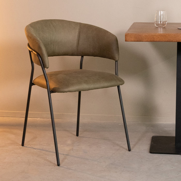 LABEL51 Eetkamerstoel Luuk - Moss - Micro Suede-Eetkamerstoelen-LABEL51