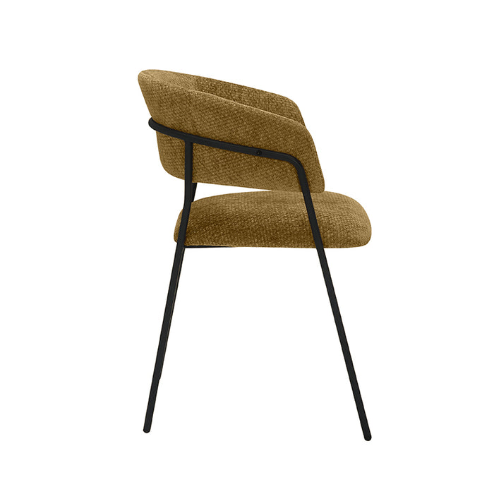 LABEL51 Eetkamerstoel Luuk Mustard 58x45x80 cm-Eetkamerstoelen-LABEL51