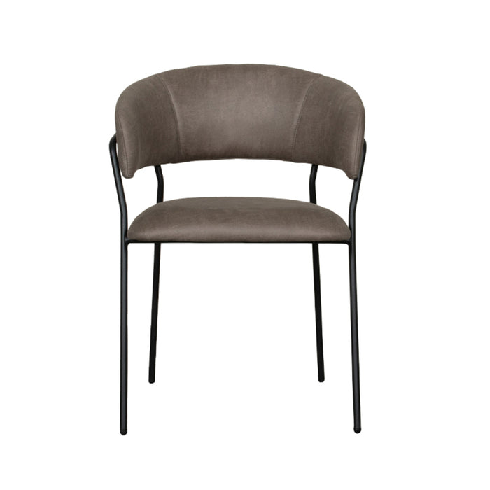 LABEL51 Eetkamerstoel Luuk - Taupe - Micro Suede-Eetkamerstoelen-LABEL51