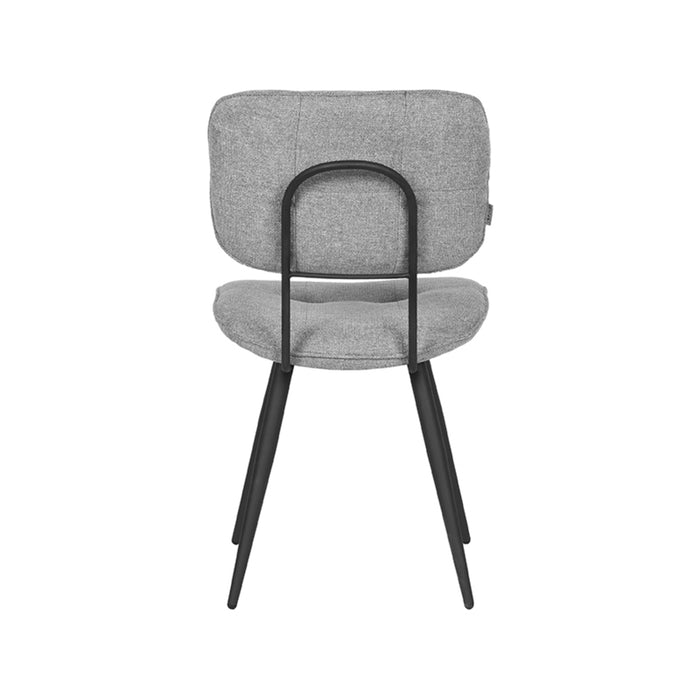 LABEL51 Eetkamerstoel Lux - Zinc - Weave - Zwart Metalen Frame-Eetkamerstoelen-LABEL51
