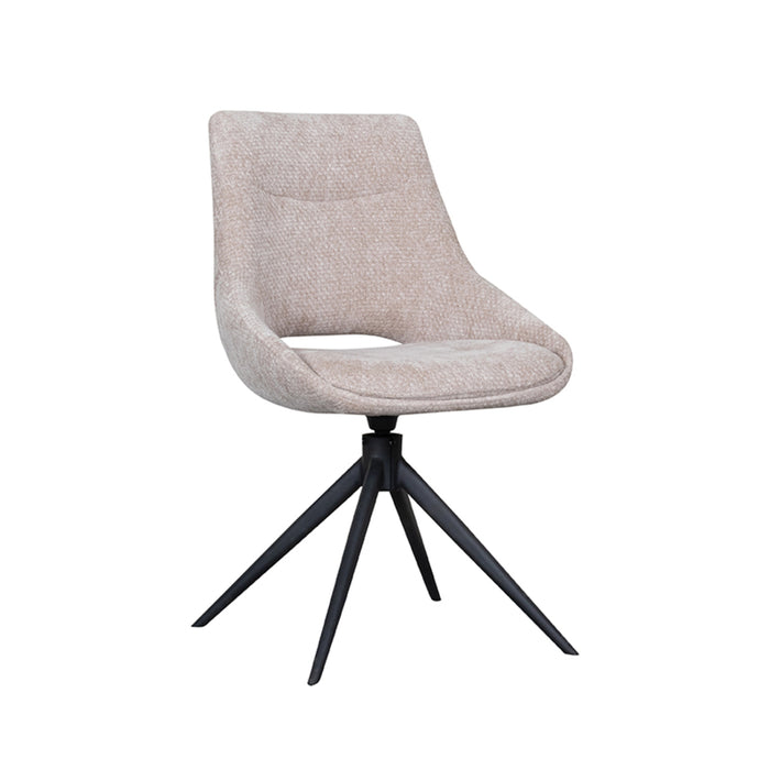 LABEL51 Eetkamerstoel Marlow - Clay - Elite - Black Frame - Draaibaar-Eetkamerstoelen-LABEL51