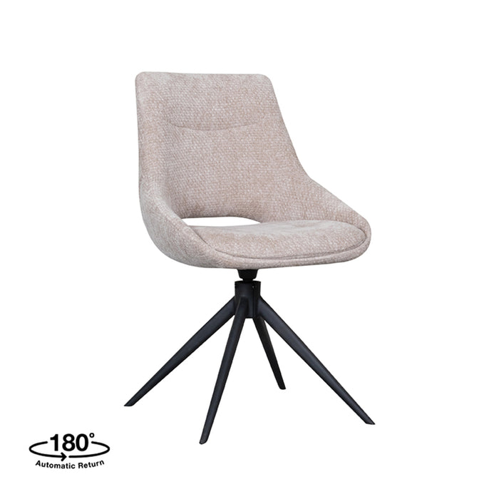 LABEL51 Eetkamerstoel Marlow - Clay - Elite - Zwart Metalen Frame-Eetkamerstoelen-LABEL51
