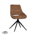LABEL51 Eetkamerstoel Marlow - Cognac - Elite - Black Frame - Draaibaar-Eetkamerstoelen-LABEL51