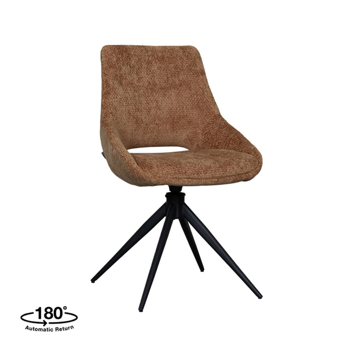 LABEL51 Eetkamerstoel Marlow - Cognac - Elite - Draaibaar-Eetkamerstoelen-LABEL51