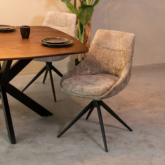 LABEL51 Eetkamerstoel Marlow Hunter Elite Draaibaar 48x63x86 cm-Eetkamerstoelen-LABEL51