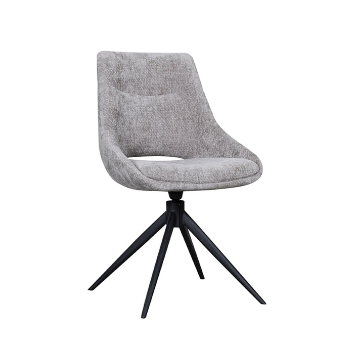 LABEL51 Eetkamerstoel Marlow - Stone - Elite - Black Frame - Draaibaar-Eetkamerstoelen-LABEL51