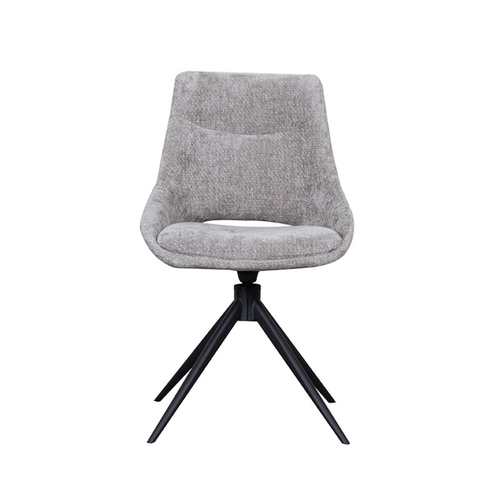 LABEL51 Eetkamerstoel Marlow - Stone - Elite - Black Frame - Draaibaar-Eetkamerstoelen-LABEL51