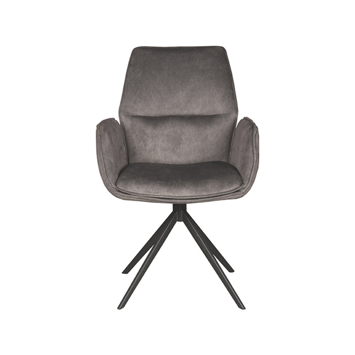 LABEL51 Eetkamerstoel Mellow Antraciet Cosmo Draaibaar 58x63x92 cm-Eetkamerstoelen-LABEL51