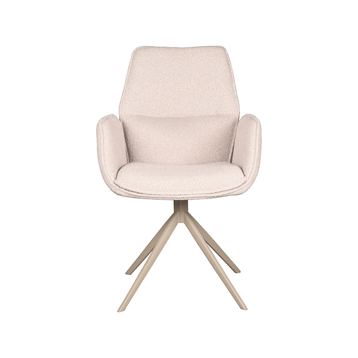 LABEL51 Eetkamerstoel Mellow - Naturel - Boucle #2 - Draaibaar-Eetkamerstoelen-LABEL51