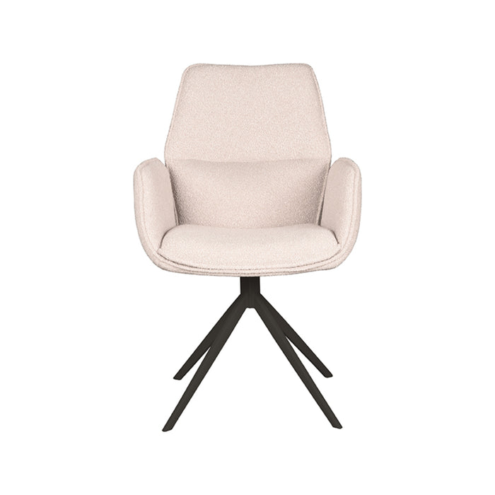 LABEL51 Eetkamerstoel Mellow - Naturel - Boucle - Draaibaar-Eetkamerstoelen-LABEL51