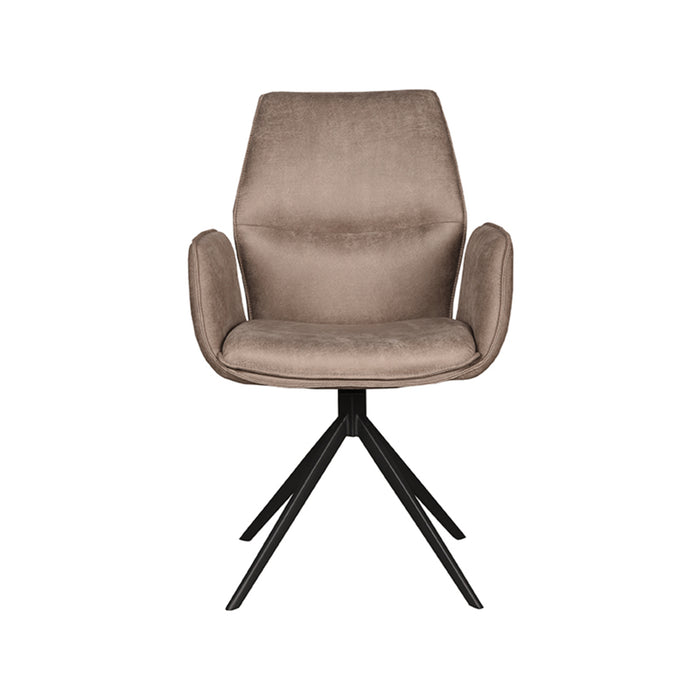 LABEL51 Eetkamerstoel Mellow Taupe Micro Suede Draaibaar 58x63x92 cm-Eetkamerstoelen-LABEL51