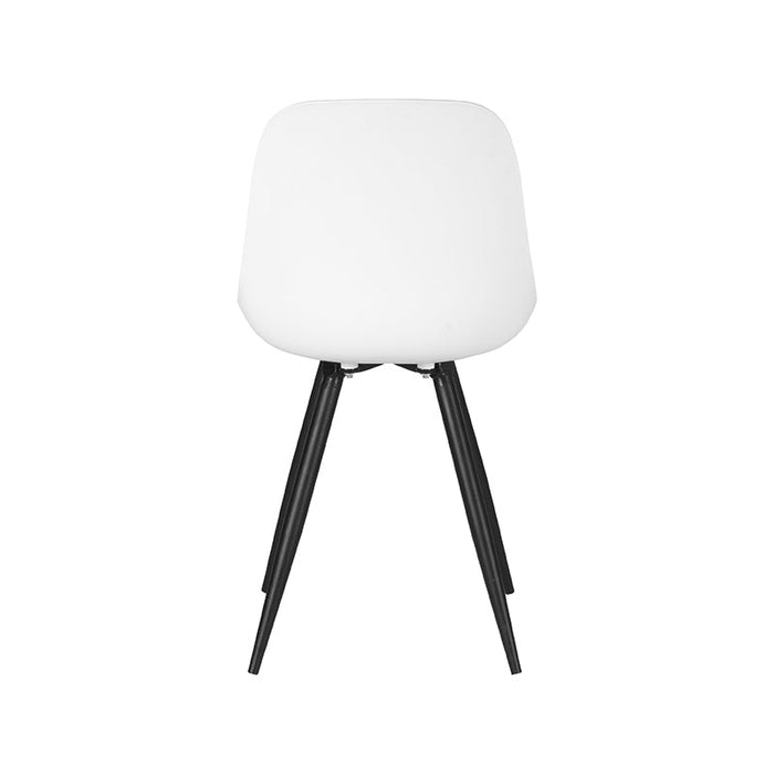 LABEL51 Eetkamerstoel Monza - Wit - PP - Zwart Metalen Frame-Eetkamerstoelen-LABEL51