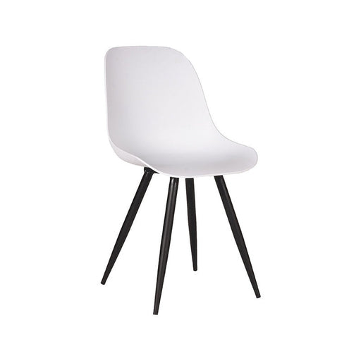 LABEL51 Eetkamerstoel Monza - Wit - PP - Zwart Metalen Frame-Eetkamerstoelen-LABEL51