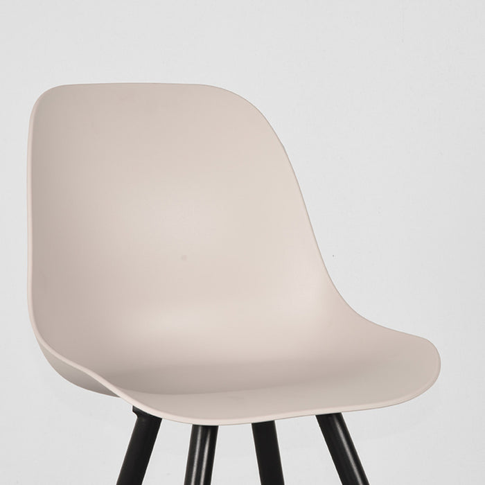 LABEL51 Eetkamerstoel Monza - Zand - PP - Zwart Metalen Frame-Eetkamerstoelen-LABEL51