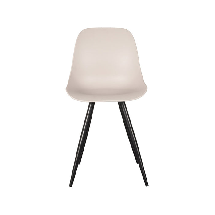 LABEL51 Eetkamerstoel Monza - Zand - PP - Zwart Metalen Frame-Eetkamerstoelen-LABEL51