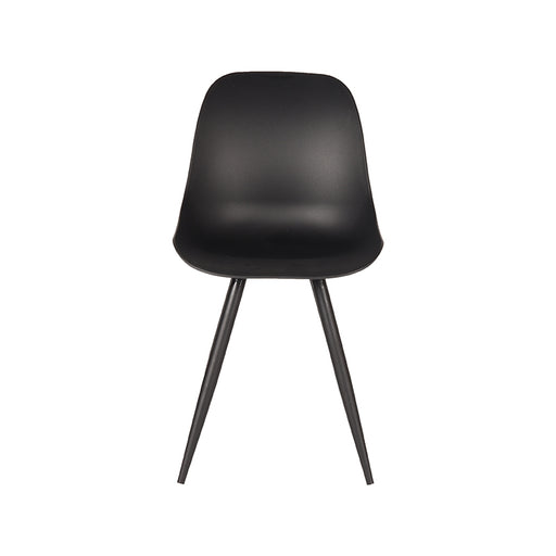 LABEL51 Eetkamerstoel Monza - Zwart - PP - Zwart Metalen Frame-Eetkamerstoelen-LABEL51