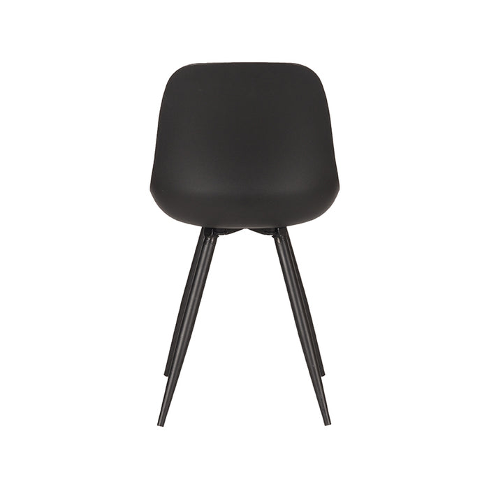 LABEL51 Eetkamerstoel Monza - Zwart - PP - Zwart Metalen Frame-Eetkamerstoelen-LABEL51