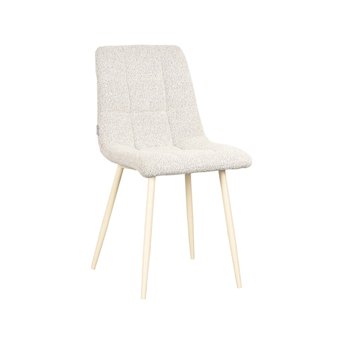 LABEL51 Eetkamerstoel Nino Champagne Boucle 54x45x89 cm-Eetkamerstoelen-LABEL51