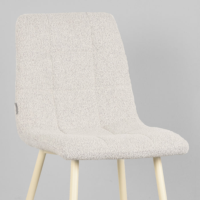 LABEL51 Eetkamerstoel Nino Champagne Boucle 54x45x89 cm-Eetkamerstoelen-LABEL51