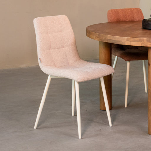 LABEL51 Eetkamerstoel Nino - Champagne - Boucle-Eetkamerstoelen-LABEL51