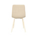 LABEL51 Eetkamerstoel Nino - Zand - Boucle - Wit Metalen Frame-Eetkamerstoelen-LABEL51