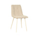 LABEL51 Eetkamerstoel Nino - Zand - Boucle - Wit Metalen Frame-Eetkamerstoelen-LABEL51