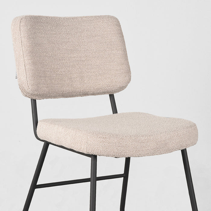 LABEL51 Eetkamerstoel Noah Naturel Boucle 47x61x85 cm-Eetkamerstoelen-LABEL51