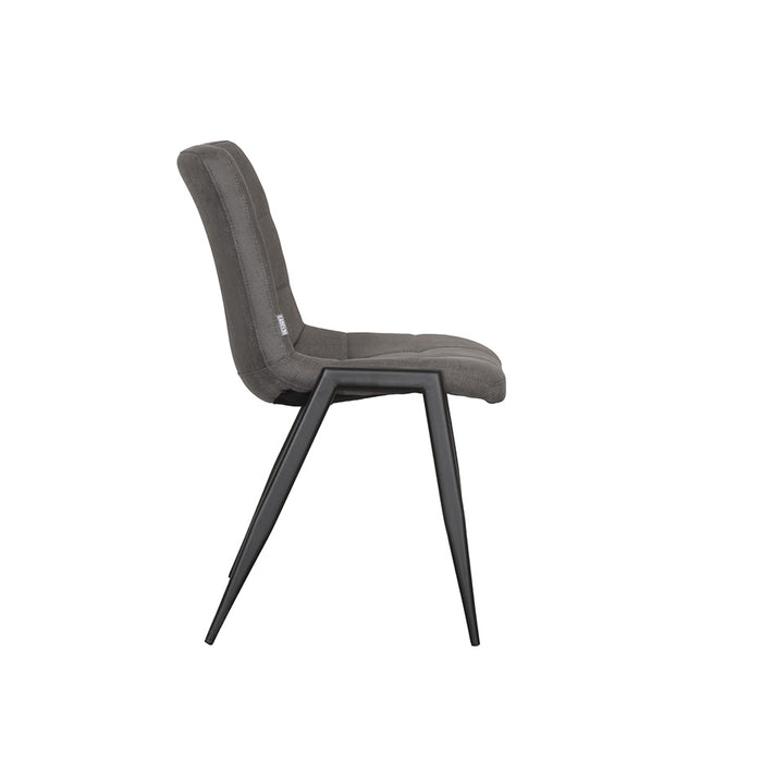Eetkamerstoel Noor - Antraciet - Micro Suede-Eetkamerstoelen-LABEL51