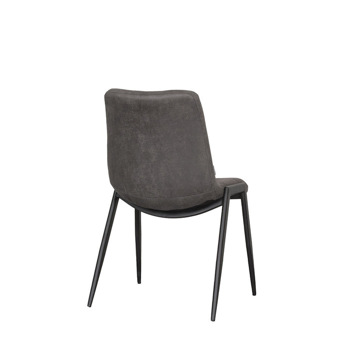 Eetkamerstoel Noor - Antraciet - Micro Suede-Eetkamerstoelen-LABEL51
