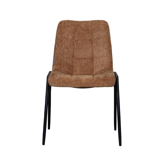 LABEL51 Eetkamerstoel Noor - Cognac - Elite - Black Frame-Eetkamerstoelen-LABEL51