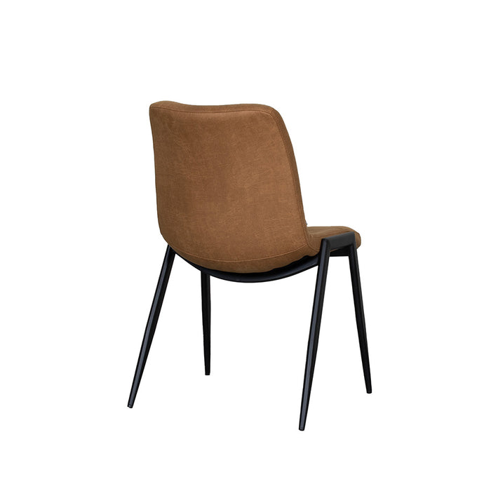 LABEL51 Eetkamerstoel Noor cognac Micro Suede 51x61x84 cm