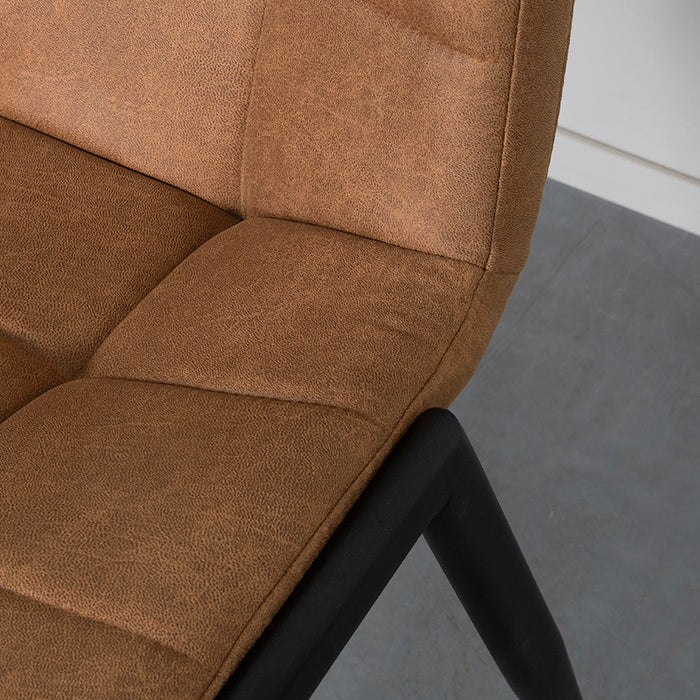 LABEL51 Eetkamerstoel Noor cognac Micro Suede 51x61x84 cm