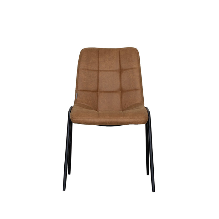 LABEL51 Eetkamerstoel Noor Cognac Micro Suede 51x61x84 cm-Eetkamerstoelen-LABEL51