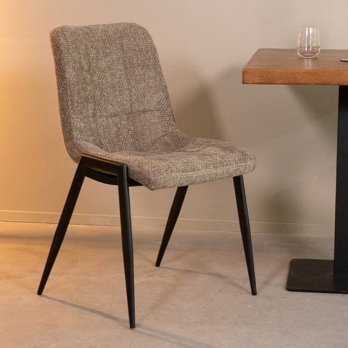 LABEL51 Eetkamerstoel Noor - Hunter - Elite - Zwart Metalen Frame-Eetkamerstoelen-LABEL51