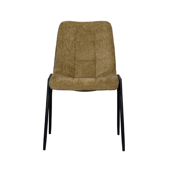 LABEL51 Eetkamerstoel Noor - Mustard - Elite - Black Frame-Eetkamerstoelen-LABEL51