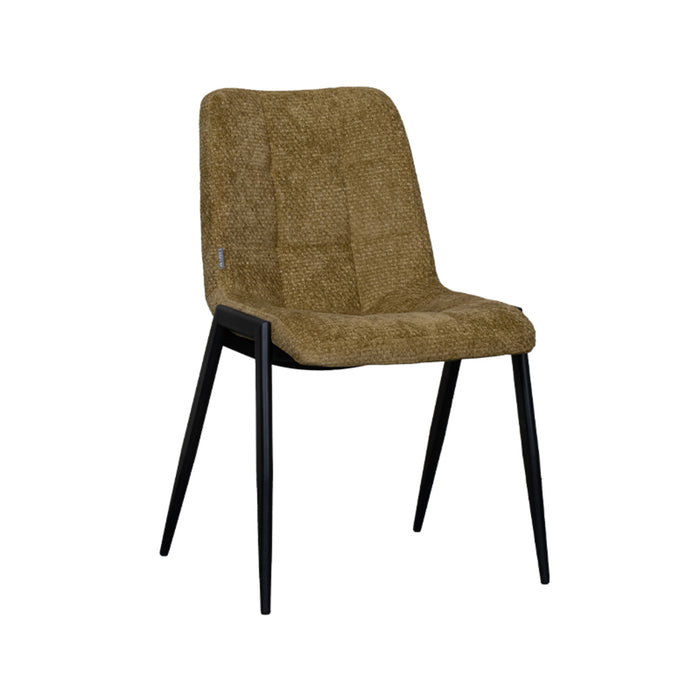 LABEL51 Eetkamerstoel Noor - Mustard - Elite - Black Frame-Eetkamerstoelen-LABEL51