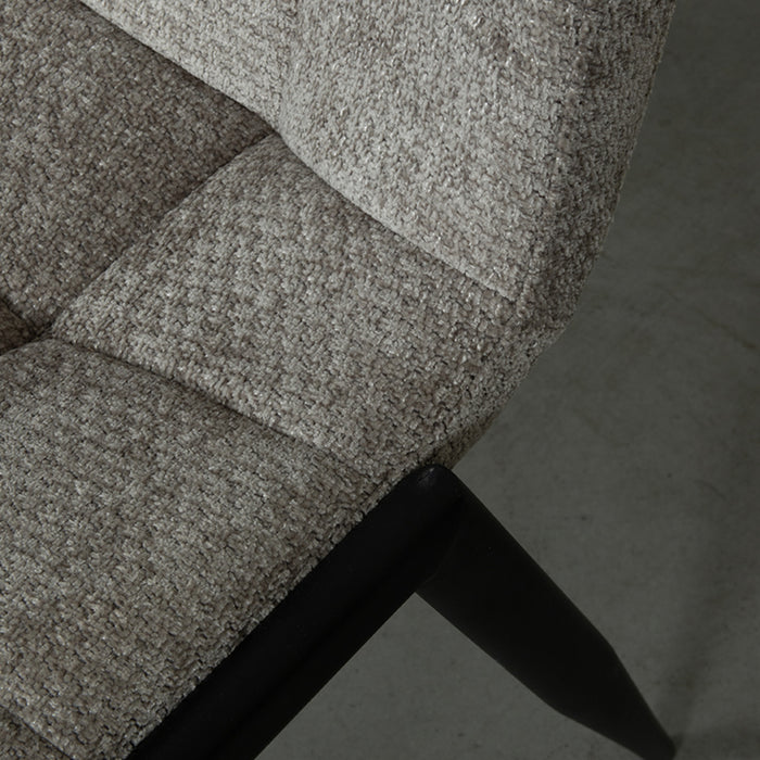 LABEL51 Eetkamerstoel Noor - Stone - Elite - Zwart Metalen Frame-Eetkamerstoelen-LABEL51