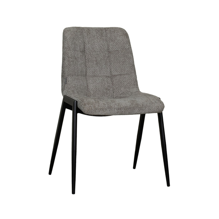 LABEL51 Eetkamerstoel Noor - Stone - Elite - Zwart Metalen Frame-Eetkamerstoelen-LABEL51