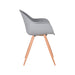 LABEL51 Eetkamerstoel Parma - Grijs - PP - Naturel Houtlook Frame-Eetkamerstoelen-LABEL51