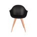 LABEL51 Eetkamerstoel Parma - Zwart - Kunststof - Oak Metal Woodcover-Eetkamerstoelen-LABEL51