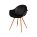 LABEL51 Eetkamerstoel Parma - Zwart - PP - Naturel Houtlook Frame-Eetkamerstoelen-LABEL51