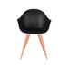 LABEL51 Eetkamerstoel Parma - Zwart - PP - Naturel Houtlook Frame-Eetkamerstoelen-LABEL51