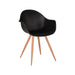 LABEL51 Eetkamerstoel Parma - Zwart - PP - Naturel Houtlook Frame-Eetkamerstoelen-LABEL51