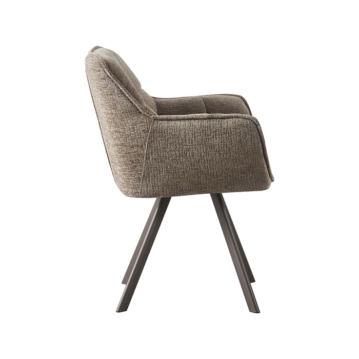 LABEL51 Eetkamerstoel Riley Stof Taupe-Eetkamerstoelen-LABEL51