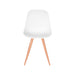 LABEL51 Eetkamerstoel Rimini Wit PP Naturel Houtlook Frame 46x54x88 cm-Eetkamerstoelen-LABEL51