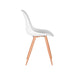 LABEL51 Eetkamerstoel Rimini - Wit - PP - Naturel Houtlook Frame-Eetkamerstoelen-LABEL51